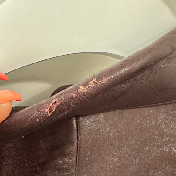 70's Vintage Sport Genuine Leather Blazer Jacket Size - Picture 12 of 15